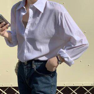 네스턴 코튼 셔츠 봄 여름 여성 긴팔 데일리셔츠 출근룩 하객룩