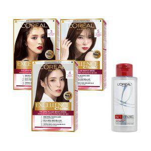 로레알파리 엑셀랑스 크림 염모제 3개 + 랜덤 제품 100ml