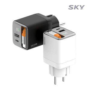 스카이 필 GaN 65W 접지 디스플레이 빌트인 케이블 초고속 충전기