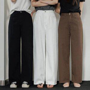 허리편한 5컬러 와이드 코튼팬츠(숏/기본/롱)