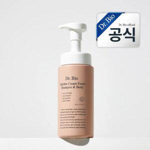 닥터바이오 버블 크림 폼 샴푸 앤 바디 450g / 올인원 민감성 피부 온가족 신생아 임산