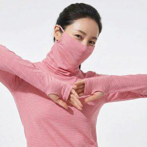 여름 여성 엄지홀 마스크 티셔츠 쿨 냉감 티 작업복 긴팔 골프이너웨어 434