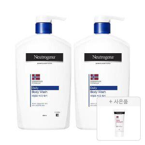 뉴트로지나 데일리 바디 워시 950ml, 2개 + 증정(인텐스 리페어 시카 에멀젼 88ml, 1개