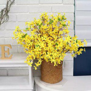 인테리어 고급 조화 성묘 산소 꽃 장식 부케 꽃다발 쁘띠개나리