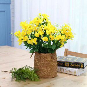 인테리어 고급 조화 성묘 산소 꽃 장식 부케 꽃다발 후리지아