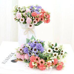 고급조화 성묘 산소 납골당 조화 폼폼데이지 꽃다발