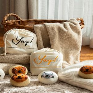 yay! 건조기 양모볼 천연 뉴질랜드 울 100% 4개입 강아지 고양이 울볼 드라이볼