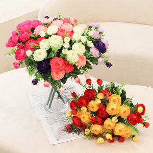 인테리어 조화 부쉬 꽃다발 장식 성묘 산소 꽃 로엔장미