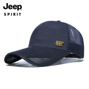 JEEP SPIRIT 남성 여름 9cm 긴 챙 자외선 차단 통기성 야구 모자