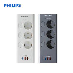 필립스 멀티탭 고용량 과부하차단 서지보호 USB 맥스플러스 3구 2M