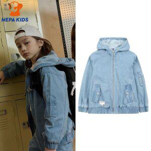 NEPA KIDS 네파키즈 공용 로건 데님 보머자켓 KJC0606