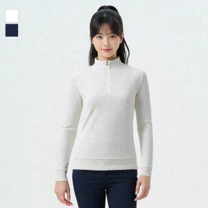 웨스트우드 여성 웨스트우드 자카드 집업 티셔츠_WN3WCTS310