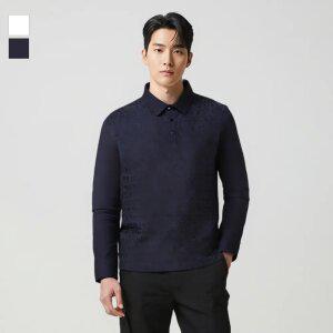 웨스트우드 남성 웨스트우드 자카드 카라 티셔츠_WN3MCTP429