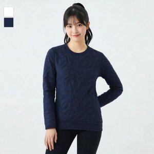 웨스트우드 여성 블룸 퀼팅 라운드 티셔츠_WN3WCTR414