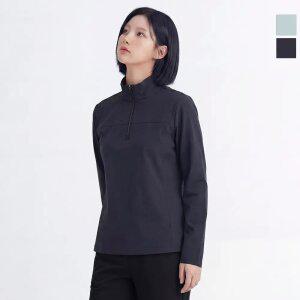 웨스트우드 여성 우븐 베이직 집업티_WP1WCTS308