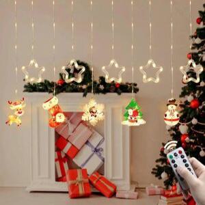 J2K 별빛 크리스마스 줄 조명 전구 가랜드 벽트리 무드등