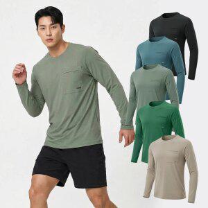 모렉스 남자 메가 아이스 냉감 긴팔 티셔츠 스판 여름 작업복 등산 이너 포켓 451