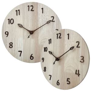 원목 오픈 무소음 벽시계 30cm 벽걸이시계 나뭇잎바늘 거실 사무실 우드 인테리어 집들