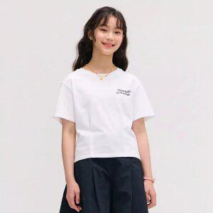 [오션스카이] [2color] 여아 다트 포인트 반팔 크롭티셔츠