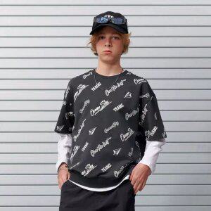 [오션스카이] [2color] 남아 로고 전판나염 반팔티