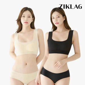 여성 데일리 노와이어 심리스브라 2매