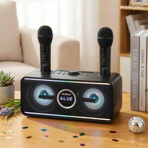 마농 고급형 듀얼 노래방 마이크 블루투스 무선마이크 차량용 가정용 노래방기기