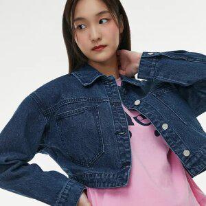 베이직 아웃포켓 크롭데님자켓 AQ1DZ2