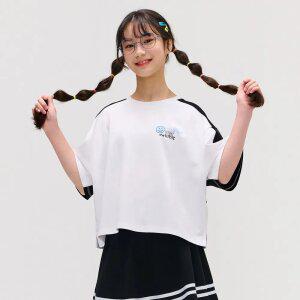 [오션스카이] [2color] 여아 레터링 반팔티