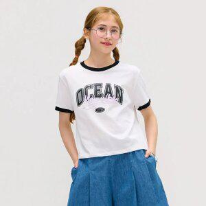 [오션스카이] [3color] 여아 링거 반팔 T-shirt