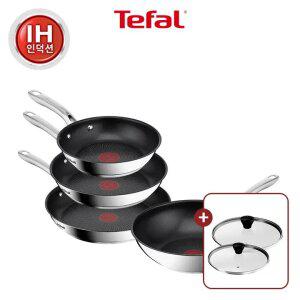 [테팔] 인덕션 심플리쉐프 4종 풀세트(팬20/24/28+웍28)(+레온 유리뚜껑 2개(24+28cm)