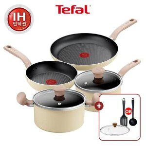 [테팔] 인덕션 데이지 팬&냄비 4종(팬20+팬28+편수18+양수20)(+우드뚜껑28cm&비앤비뉴