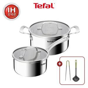 [테팔]인덕션 SS 퍼펙트 레지스트 냄비 2종(편수16+양수20)(+에센셜 국자&집게)