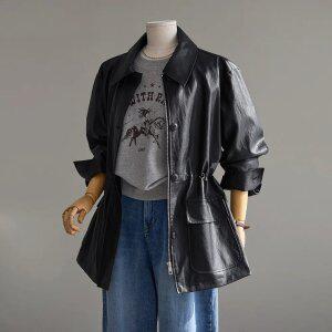 (안나앤모드) runon 레더 하프 코트[자켓ECZ48]