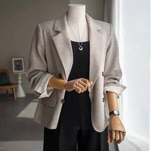 (안나앤모드) portal 슬라브 오픈 카라 자켓[자켓EFL32]