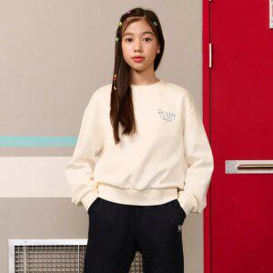 [오션스카이] [2color] 여아 그래픽 크롭 맨투맨