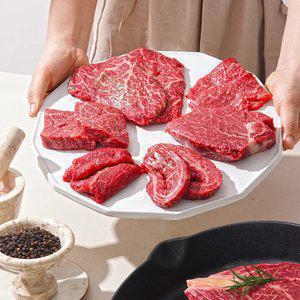 [품질보장]1++No.9 한우 구이 골라담기 차돌박이 외 등심 안심 갈비살 꽃살 국거리