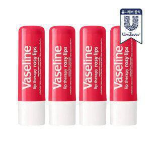 바세린 스틱 립밤 로지립스 4.8g 4개
