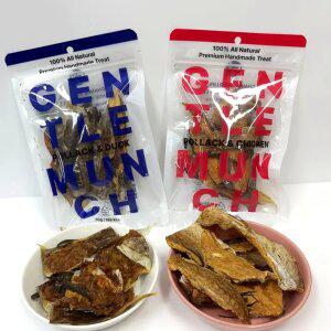 오플 프리미엄 강아지 핸드메이드 간식 젠틀먼치 70g 2종 (닭고기+오리)