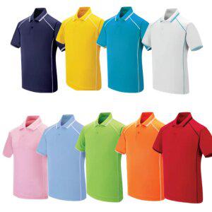 에어로쿨 파이핑 디테일 반팔티셔츠 남녀공용 단체티 회사티 무지티 행사티