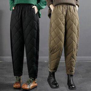 중년여성의류 긴바지 겨울 방한 배기팬츠 면바지 엄마옷 마담4060 따뜻한 롱팬츠