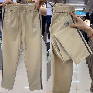 봄가을 중년여성용 50대 와이드 배기팬츠 하이웨스트 밴딩 트레이닝 조거팬츠 엄마옷