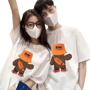 여성티셔츠 여성박스티셔츠 여성라운드티 나염이 예쁜 티 55 - 100 4XL 토베나 S166T