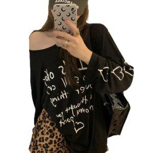 S172T 루즈핏나염티셔츠 여성티셔츠 박스티셔츠 빅사이지 3XL(100) 토베나 높은 품질