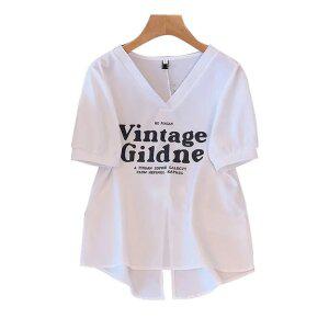 여성티셔츠 반팔티셔츠  루즈한 나염반팔티셔츠 55 - 100 4XL 토베나 S164T 루즈핏 언