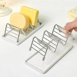 [살림의기술] 스텐 물빠짐 비누받침대+트레이 1+1