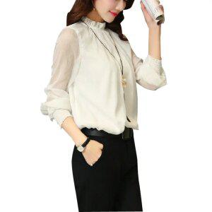 여성블라우스 쉬폰블라우스 프릴블라우스 55-100  3XL 토베나 S237S 쉬폰블라우스