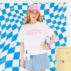 [오션스카이] [2color] 여아 리본 포인트 반팔티