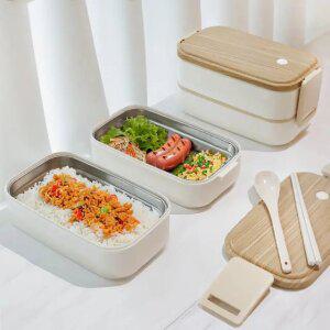 니드코 우드 스텐 2단 도시락통 피크닉 직장인 초등 소풍도시락