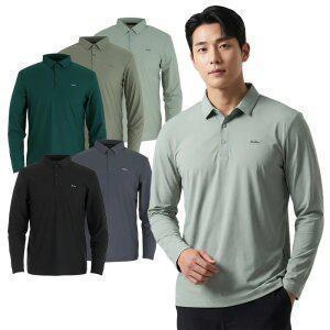 여름 남성 쿨 카라 긴팔 아이스 티셔츠 스판 나일론 하이브리드 455