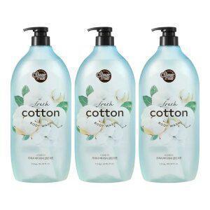 샤워메이트 바디워시 클린코튼, 1.2kg, 3개